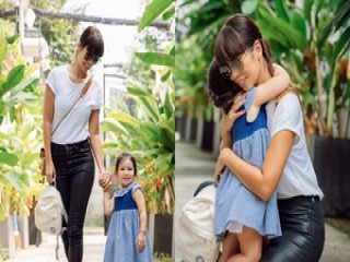 Hà Anh 'huấn luyện' con gái đi học không khóc