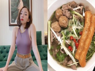 Tóc Tiên đổi món cuối tuần với bún, phở, gỏi cuốn