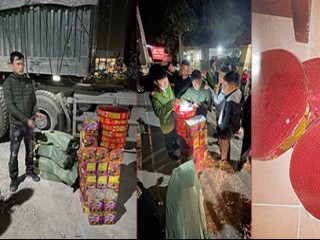 Xe đầu kéo vận chuyển hơn 100 kg pháo trái phép