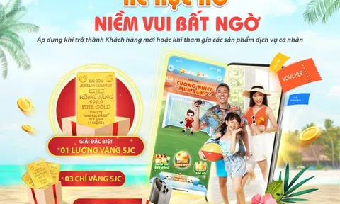 HDBank tặng một lượng vàng SJC cho khách hàng mỗi tháng