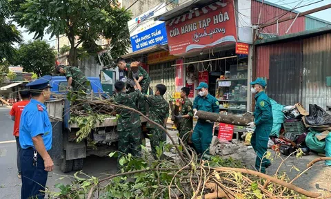 Huy động 10.307 cán bộ, chiến sĩ hỗ trợ Nhân dân tổng vệ sinh sau bão