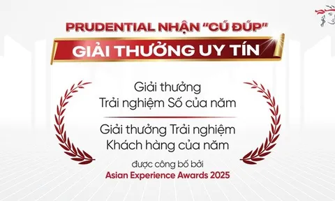 Prudential nhận “cú đúp” tại Asian Experience Awards 2025