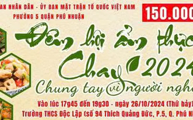 TP.HCM: Đêm hội ẩm thực chay “Chung tay vì người nghèo” tại Phú Nhuận